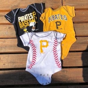 Pittsburgh Pirates BUNDLE 0-3 graphic onesie